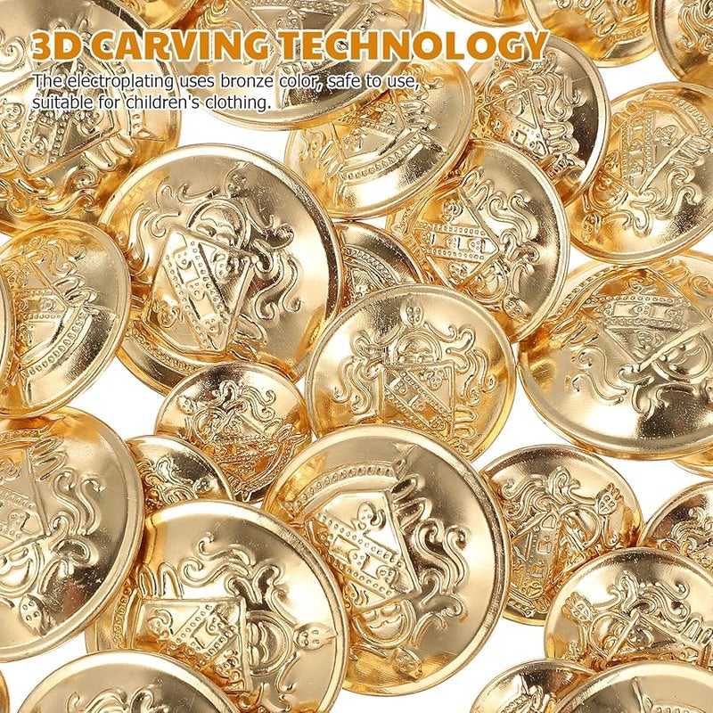 أزرار خياطة نحاسية عتيقة 15-25 مم إكسسوارات ملابس معدنية للرجال والنساء - Image 3